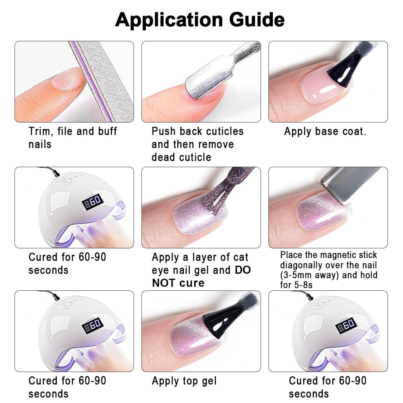 How to Use Aurora Velvet Cat Eye Gel with Magnet Tool
