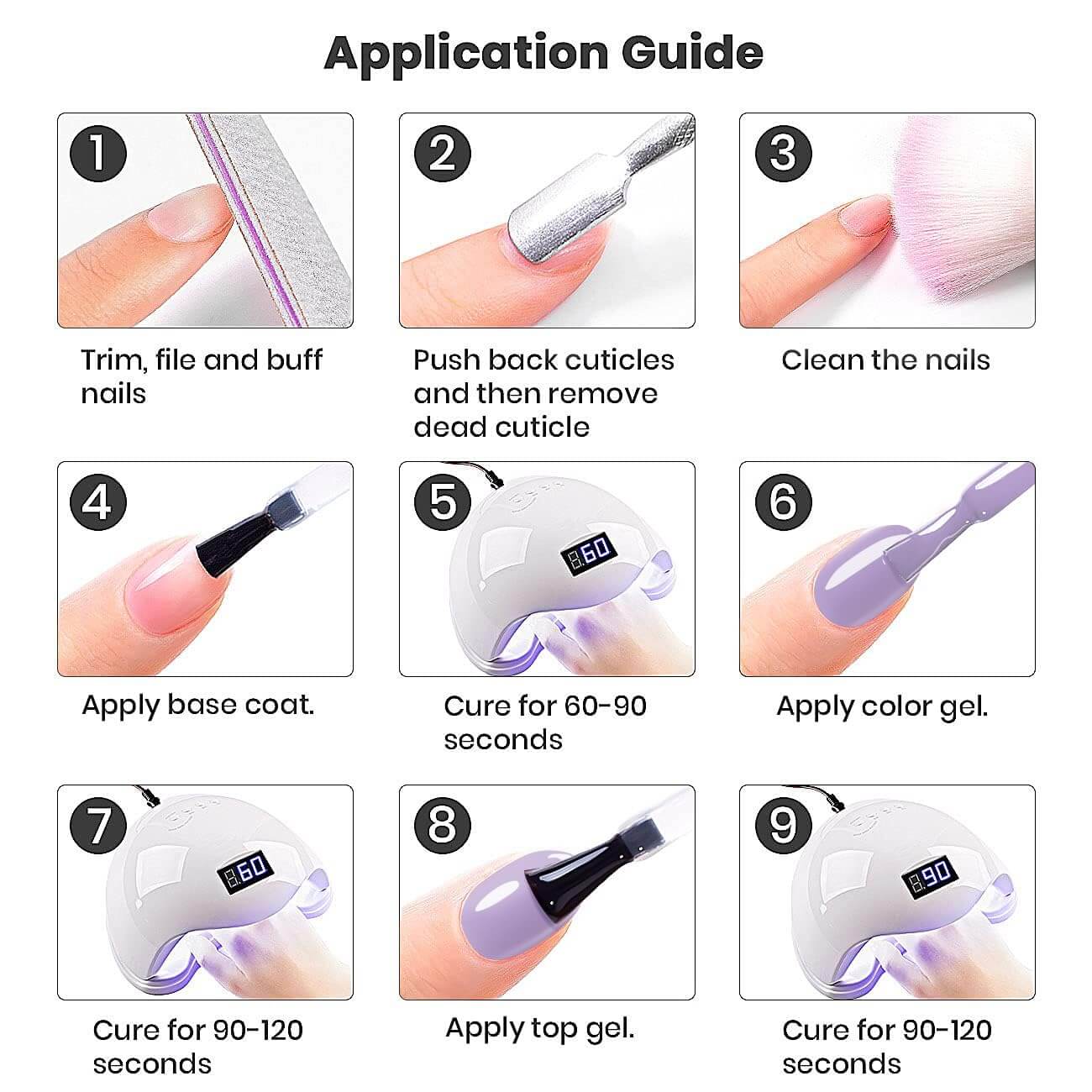 Blue Purple rarjsm Basic nail colors French Color Gel Nail Polish