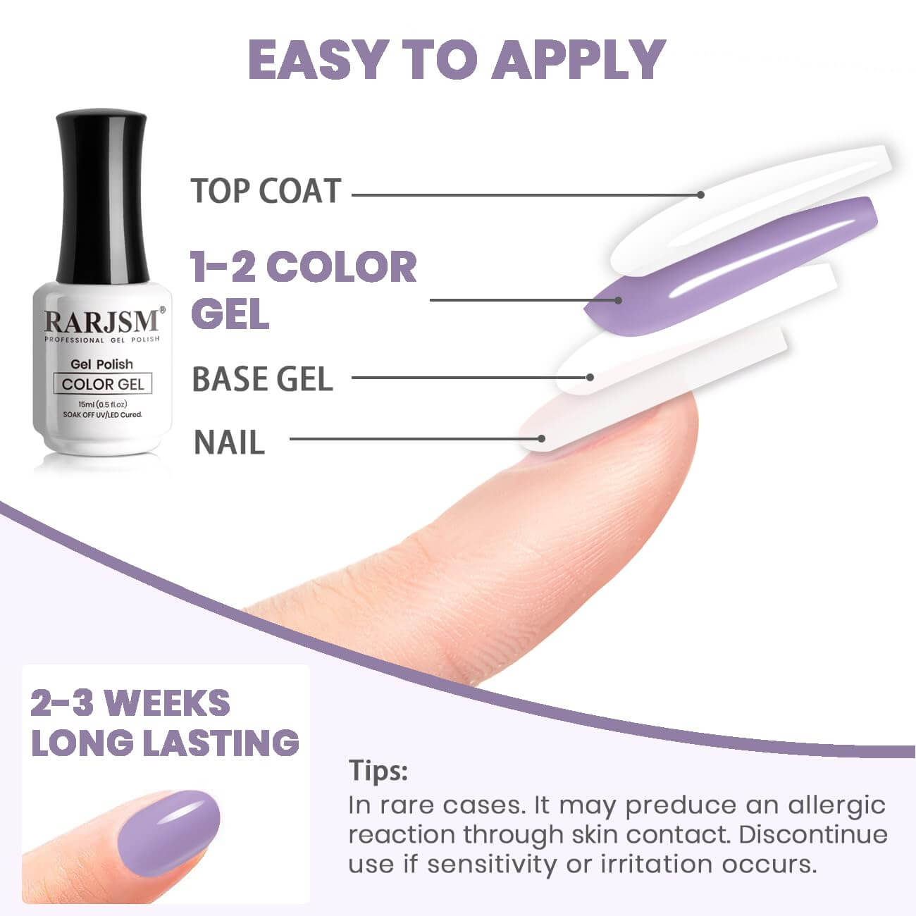 Blue Purple rarjsm Basic nail colors French Color Gel Nail Polish