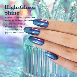 Dark Blue to Purple | RARJSM ®Holographic Chameleon Gel Nail Polish | 15ml #583