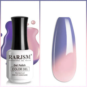 RARJSM ® Gray Blue To Pink Temperature color changing gel nail polish