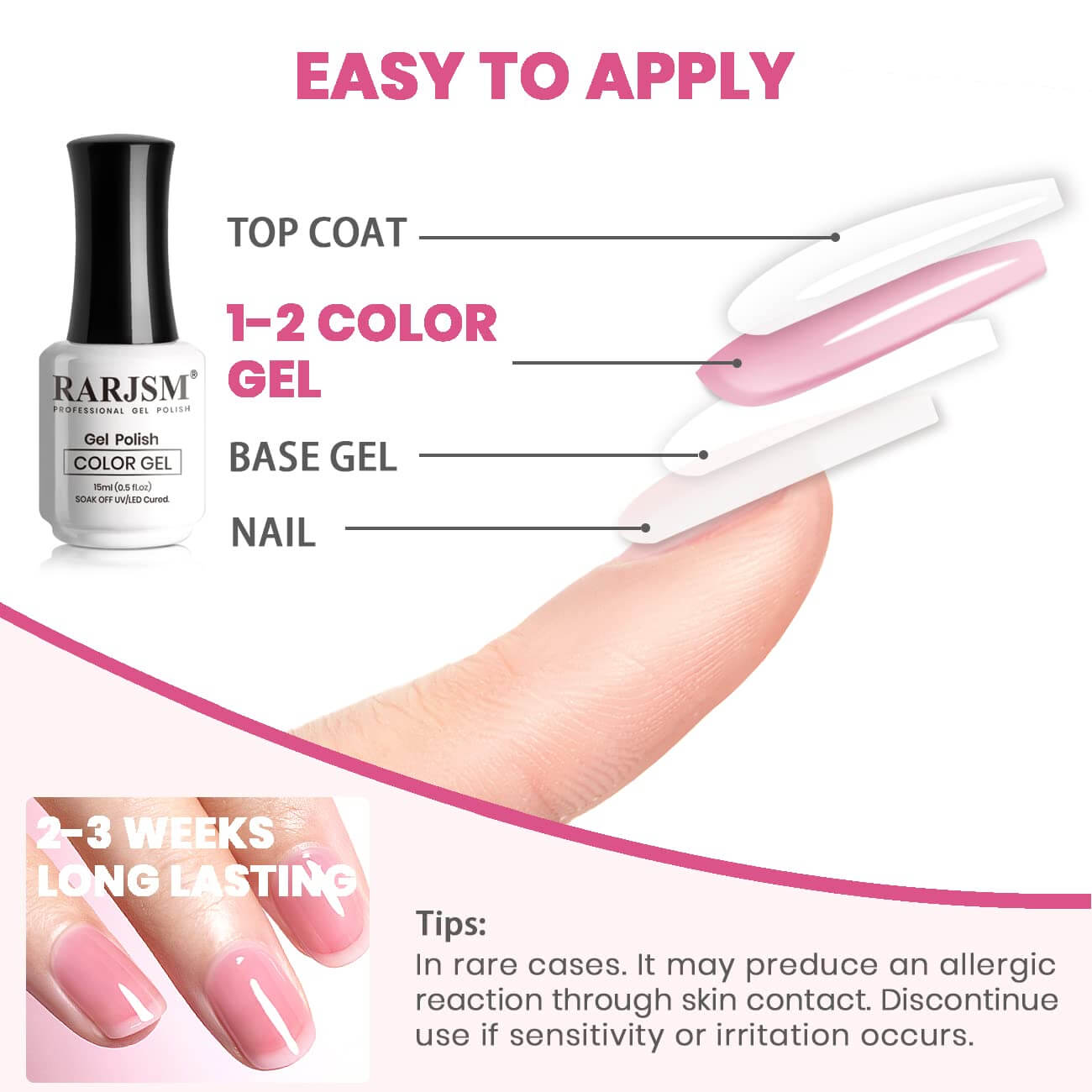 Healthy Pink | RARJSM ®Classic Color Gel Polish |15ml #150