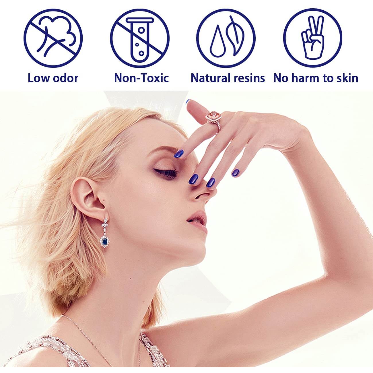 RARJSM gel polish safety features - low odor non-toxic natural resins no harm to skin TPO HEMA free certified
