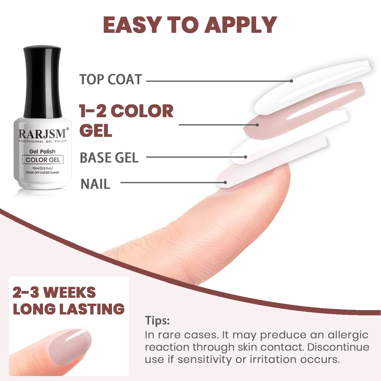 Oyster Pink|RARJSM ® Nude Pink Classic Color Gel Polish|15ml #535
