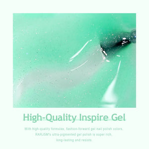 RARJSMPastel Green Sparkle Rainbow Shimmer Gel Nail Polish 15ml #755$9.99