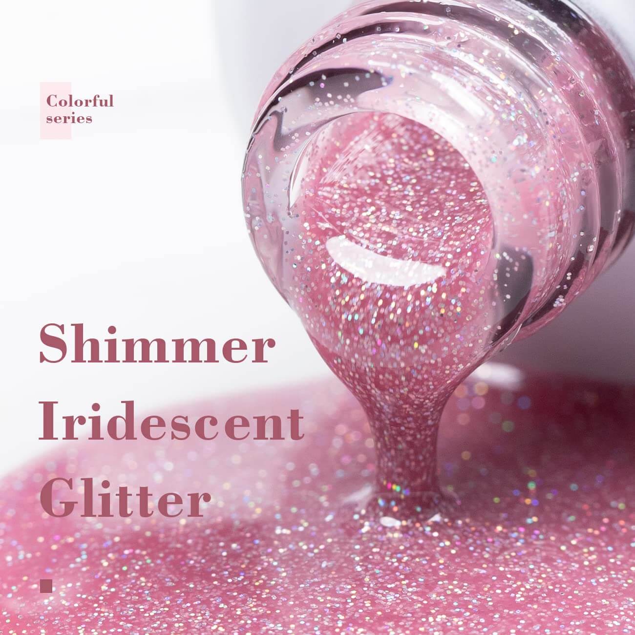 RARJSM ® Purple Pink Rainbow Shimmer Gel Nail Polish 15ml #533