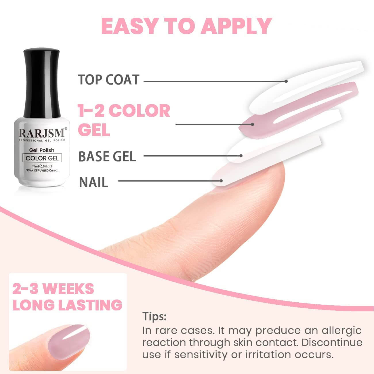 Purple Pink | RARJSM ®Classic Color Gel Polish |15 ml #359