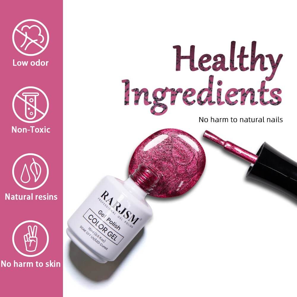 RARJSM ®Purple Red 9D Ice Jelly Cat Eye Gel Polish 15ml