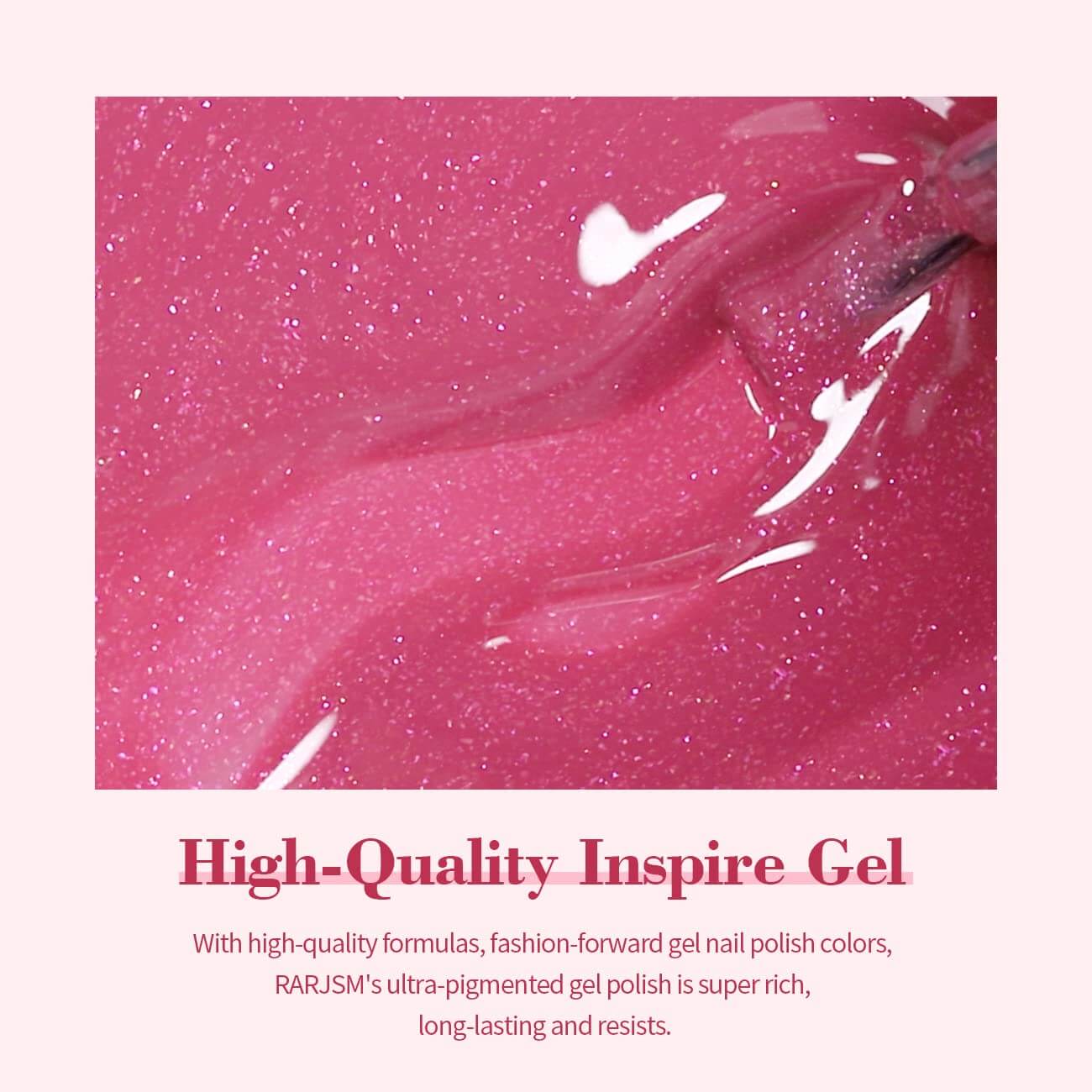 RARJSM ®Purple Red Rainbow Shimmer Gel Nail Polish 15ml #542
