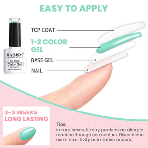 RARJSM ®Classic Color Gel Set |Cotton Candy Gel Nail Polish Kit| Set of 6 Light Neon Colors| 7.5ml 6pcs