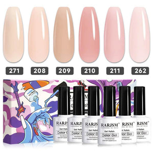 RARJSM ®Classic Color Gel Set |Icy Jelly Gel Nail Polish Set of 6 Translucent Colors|7.5 ml 6 PCS