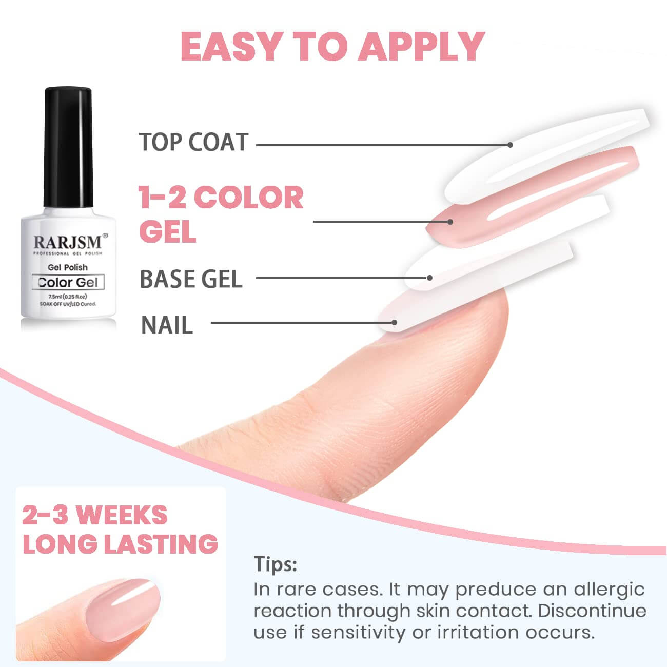 RARJSM ®Classic Color Gel Set |Icy Jelly Gel Nail Polish Set of 6 Translucent Colors|7.5 ml 6 PCS