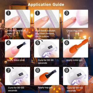 RARJSM ® Halloween Series Autumn Pumpkin 6 Shades Gel Nail Polish Set｜7.5ml 6pcs