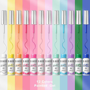 RARJSM ® Nail Art Gel Liner |Spring Summer collection | 12 Colors Pastel Color Painting Nail Gel Polish Set｜5ml 12pcs