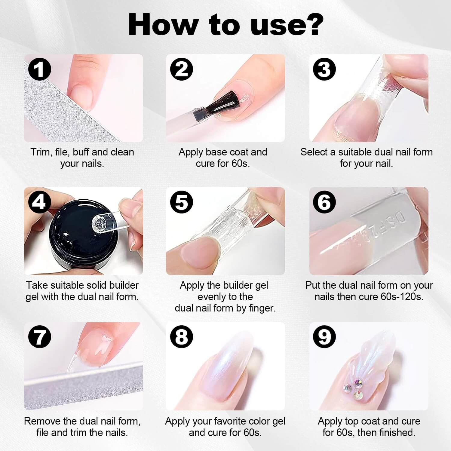 RARJSM ®Non-stick Solid Builder Gel |Clear Solid Building Extension Nail Gel | 15g