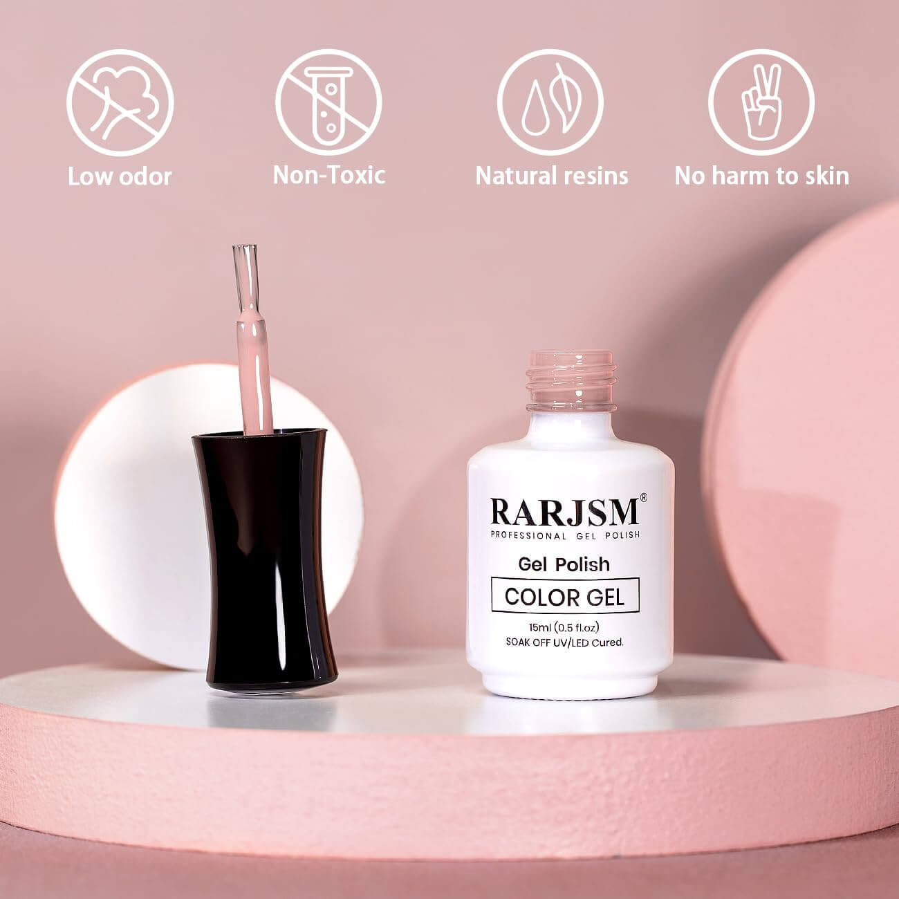 Sheer Pink rarjsm Basic nail colors Classic nude Gel Nail Polish