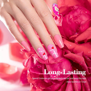 RARJSM ® Valentine's Day 6 Colors Barbie Pink Nail Gel Polish Set