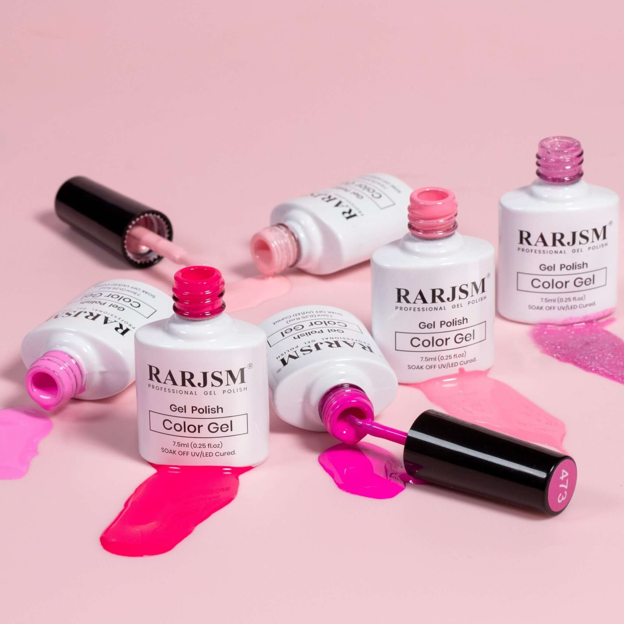 RARJSM ® Valentine's Day 6 Colors Barbie Pink Nail Gel Polish Set