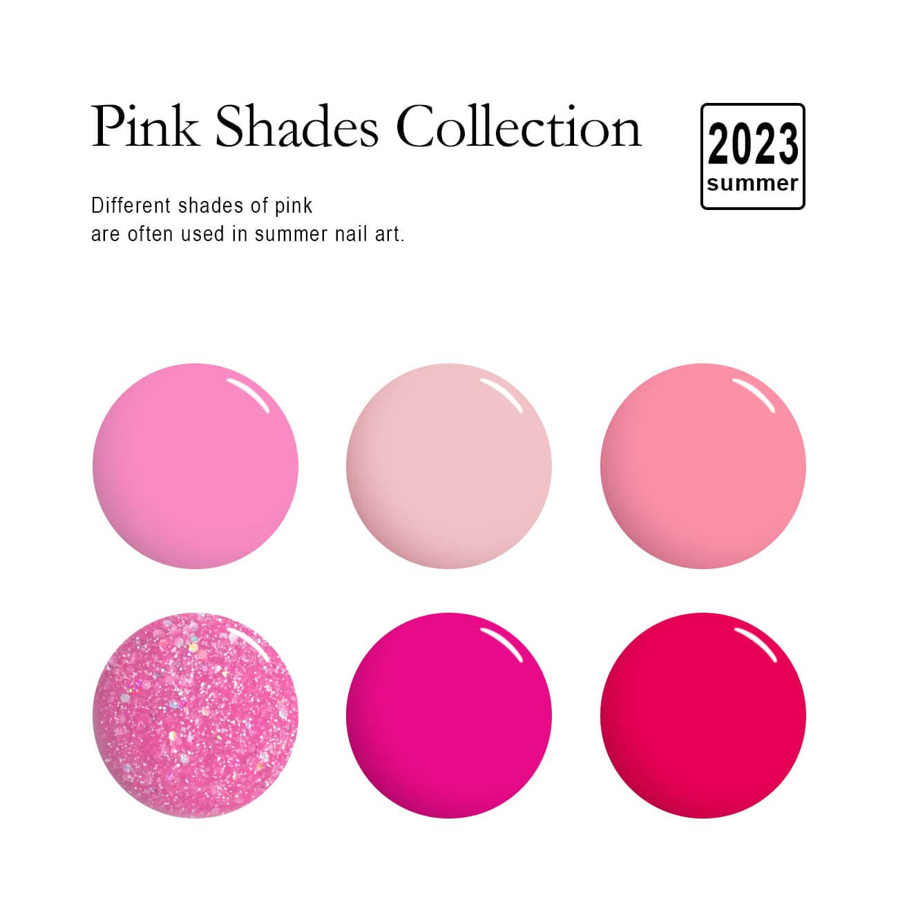 RARJSM ® Valentine's Day 6 Colors Barbie Pink Nail Gel Polish Set